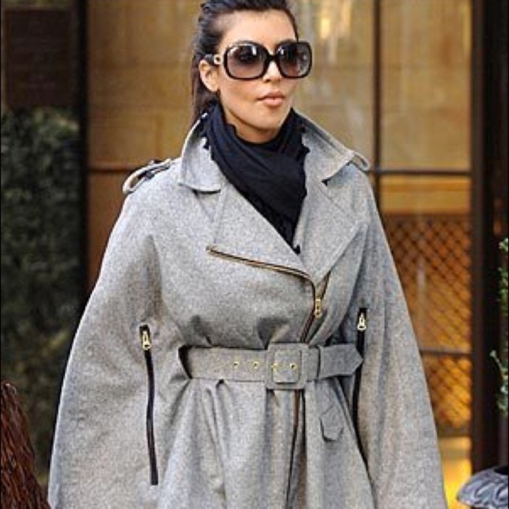 JAYGODFREY gray wool cape